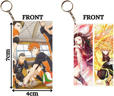 Hariyaali Enterprises LLP HINATA READY TO FIGHT X NEZUKO AND ZENITSU Unique Style 2 pcs Combo Key Chain