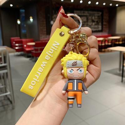 Mubco Naruto Uzumaki 3D Keychain | Strap Charm & Hook | PVC Anime Cartoon Model Gift Key Chain