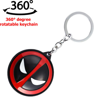 Orelius Fire Deadpool Rotating keychain For Men And Women Key Chain
