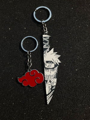 sky enterprises Anime Naruto Akatsuki Red Cloud Keychain pack 2 Key Chain