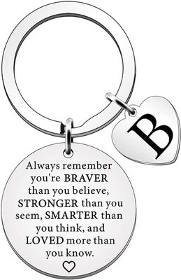 Artisans Crafted Motivational Quote Keychain for Her Key Chain