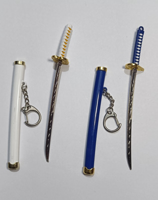 Keychain Mini_Katana_Sword_Keychain_Set-Packof2(White&Blue) Key Chain
