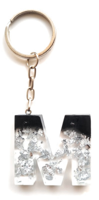 Swasti RESIN BLACK KEYCHAIN-M Key Chain