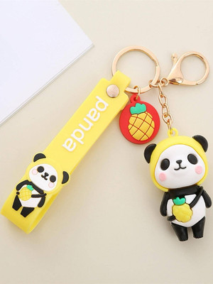 SHRI JI Cutie Panda Keychain and Keyring Yellow Key Chain