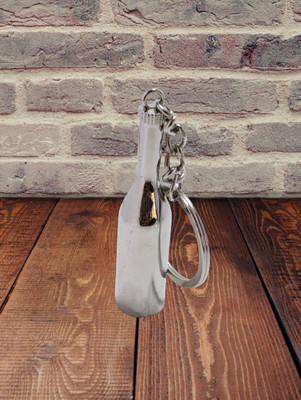 dk printing N-Bottle Metal Keychain (Silver) Key Ring Key Chain