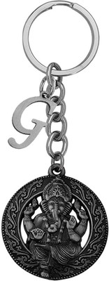 M Men Style Religious Lord Shri Ganesh With Initial Letter Alphabet -G SKey2022478 Key Chain