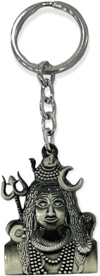 Augen Premium Krishna Grey Stainless Steel Key Ring Anti-Rust (Pack Of 1) Metal Key Chain