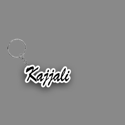 SY Gifts SYG Kajjali Name Keychain White And Black Key Chain