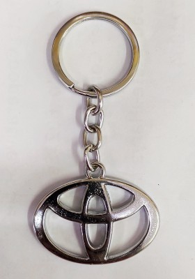 MOREL CHROME FINISH DOUBLE SIDED LOGO KEYCHAIN (TOYOTA) FOR CAR ACCESSORIES STYLISH. Key Chain