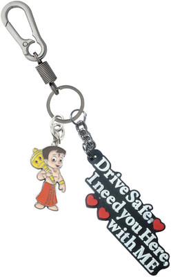 HANDSOME ISK Multicolor Drive Safe Classy Looks Locking Lock With Mini Chota Bheem Key Chain