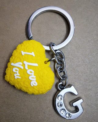 Meeko.com Heart With G Letter Bike Key Chain 01 Key Chain