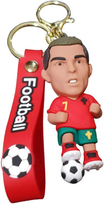 NICELIFE COLLECTIONS Ronaldo Keychains Football Lovers High !uality 3D PVC Charm Ronaldo Keychain Key Chain