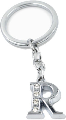 Meeko.com Alphabet R Metal Key Chain For Unisex with attractive Diamond Key Chain