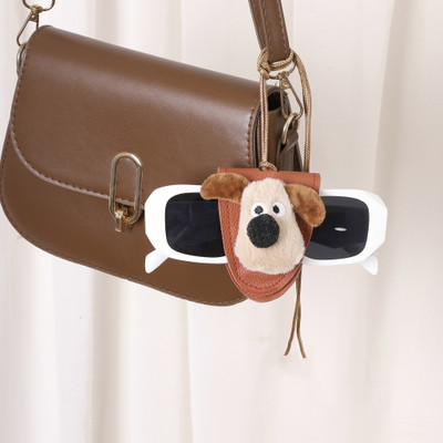 Salty Cute Puppy Sunglass and scarf Holder Bag Charm Key Chain