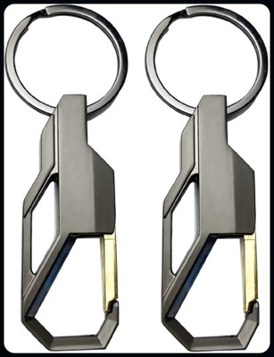 BBG BBG_Heavy Duty Keychain for Men and Women (Grey, Pack of 2-A Key Chain