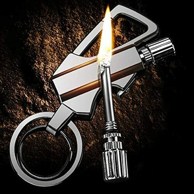 ASTOUND Flint Metal Match Fire Starter and Bottle Opener-Silver Pocket Lighter(Silver)