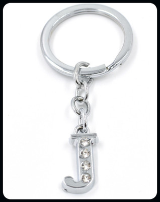 gtrp Keychain-Alphabet J Metal For Unisex with attractive Diamond Key Chain