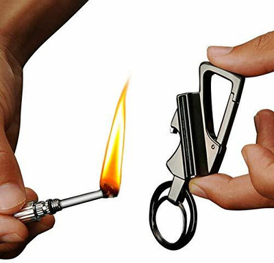ASTOUND Flint Fire Starter Petrol Type Pocket Size Lighter Pocket Lighter(Black)