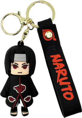 Buko Naruto Anime Characters 3D PVC Rubber Keychain with Metal chain Holder Key Chain