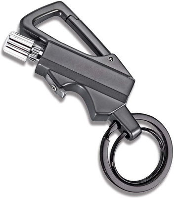 ASTOUND Waterproof Cigarette Flint Lighter + Keyring + Bottle Opener Pocket Lighter(Black)