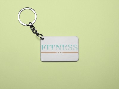 REVAMAN Fitness, (BG Blue and Brown) - Printed Acrylic Keychain (Pack Of 2) Key Chain