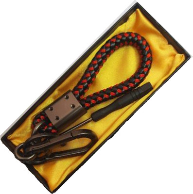 ADF Leather Strap PU Rope Hook Keyring with small screw driver for car and bike Key Chain