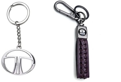 MAG BEE Styling Car Keyrings Compatible with Tata (Zigsaw & Metal) Combo Pack of 2 Car Key Chain