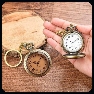 BBG BBG_Royal Vintage Pocket-Watch Antique Style Metallic Car Bike Home Key Chain-A Key Chain