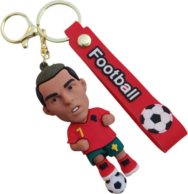 JSK Ronaldo 07 Keychain Cars & Bike and home For Girls/Boys- Pack of 1 (Red) Key Chain