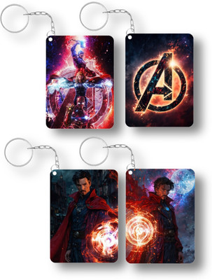 jojo creation jojo present set of 4 premium quality mdf keychain for bike,car Key Chain