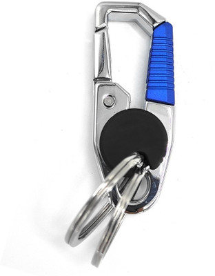 Jdp Novelty Stylish Hook Locking Silver Metal Carabiner Double Ring Metal KeyChain.3747 Key Chain
