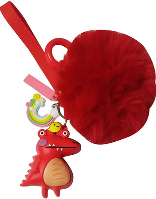 heeva creation Cute Alligator KeyChain With Charm.(Red) .1 Piece Key Chain