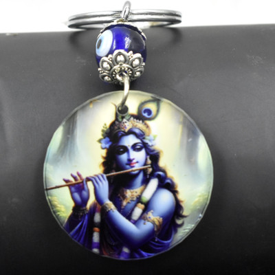 AFH Gopal Krishna Religious Theme Evil Eye Gifiting Keychain for Men and Women Key Chain