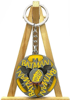 Mubco Avengers Batman Metal Spinner Keychain Superhero Spinning Rotating Model Toys Key Chain