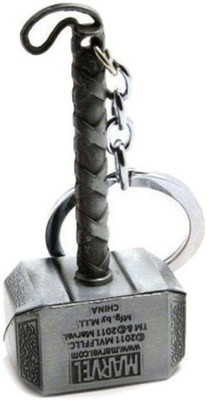 Wolcentra Thor SIlver Metal Hammer Key Chain for Men Key Chain