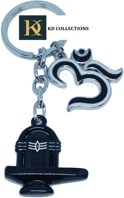 kd collections KD 642-Lord Shiva Shankar Mahadev Om Shivling Keychain - Black Color -1 Keychain Key Chain