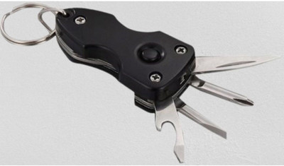 Meenamart.com 6 In 1' Military Key Chain Toolkit With Torch (3cm X 2cm X 6cm,) Key Chain