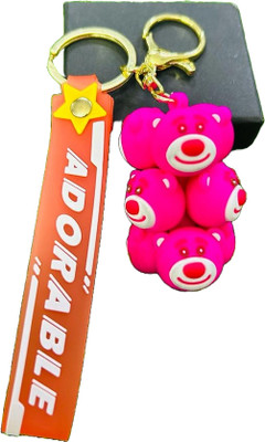 GKM Adorable Best quality Bear Panda charm strap 3D keychain Key Chain
