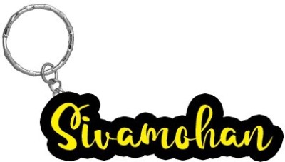 SY Gifts Sivamohan Name Black Yellow Name Keychain Key Chain