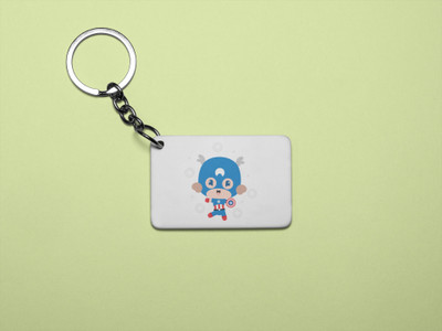 Rushaan Captain America - Printed acrylic animated Keychain(Pack Of 2) Key Chain