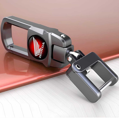NIVIZEN Heavy Duty Metal Keychain - 360° Rotating Lock, Gun Metal Black Key Chain