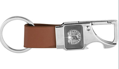 Jdp Novelty Metal Leather Opner Keychain for royal enfield Bikes Brown Colour Made Like Gun Key Chain