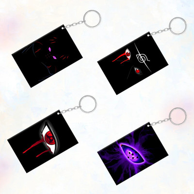 MITTRA Naruto 01 Anime Printed Unique Style 4 Pcs Combo Key Chain