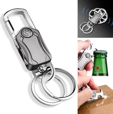 SANCORP 5 in 1 Multifunctional Key Chain 360 Degree Rotation with Bottle-Opener, cutter Key Chain