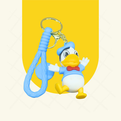 MIKADOECOM Donald Rubber Keychain | Cute Cartoon Key Ring for Kids, Bags & Gifts Key Chain