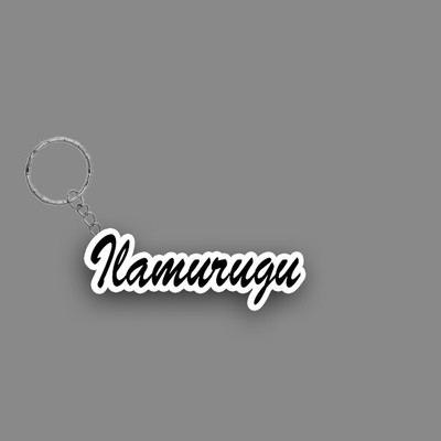 SY Gifts SYG Ilamurugu Name Keychain White And Black Key Chain