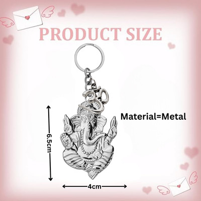 M Men Style Lord Ganesha Om Metal Key Ring – Keychain for CarBike & OfficeSkey616-621 Key Chain