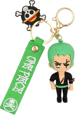 RainSound PVC 3D Anime OnePiece Roronoa Zoro Key Chain