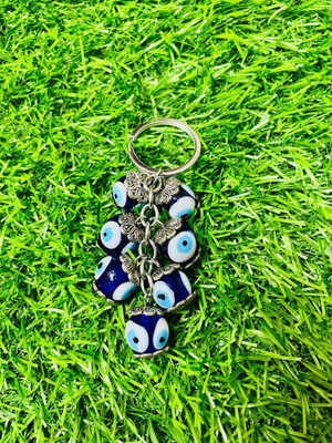 GKM Evil Eye Seven Beads Najar Battu Keychain Key Chain