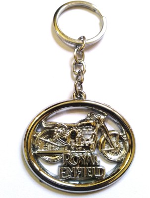 ROYAL ENFIELD Bullet Bike Keychains Keyrings silver colour Key Chain